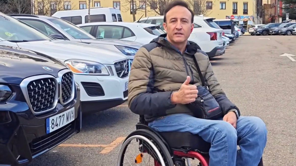 Imagen: Agustín Fernández . portavoz plataforma de personas con movilidad reducida de León