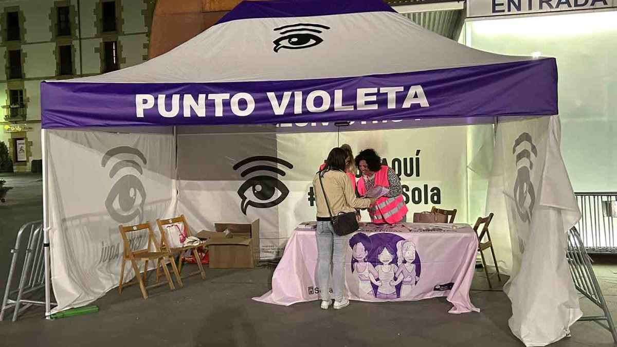 Imagen: Punto Violeta en la capital soriana, un recurso de información y sensibilización. 