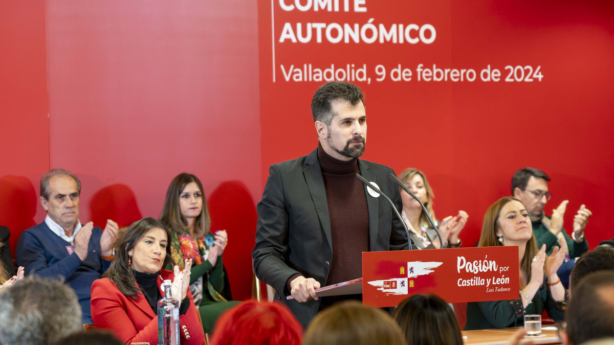 Imagen: ICAL . El secretario regional del PSOE, Luis Tudanca, interviene en el Comité Autonómico del PSOE de Castilla y León