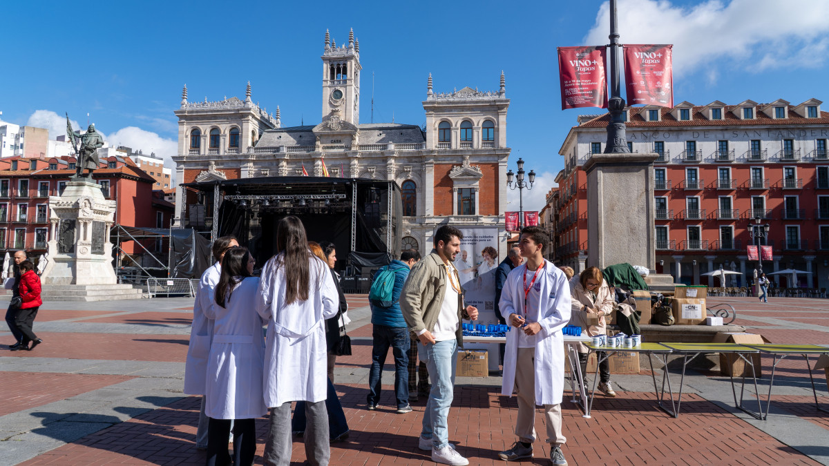 Imagen: ICAL. Día Mundial de la Enfermería en la Plaza Mayor de Valladolid.