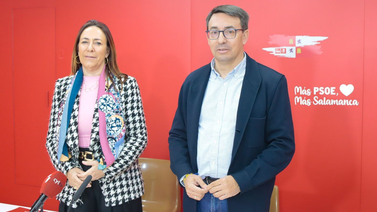 Imagen: Los procuradores socialistas Rosa Rubio y Fernando Pablos.