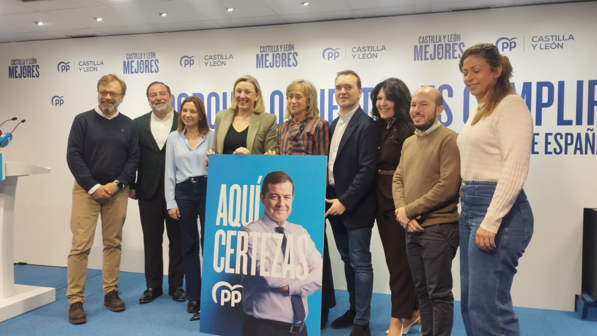 Imagen: esRadio CyL. El Partido Popular de Castilla y León presenta su lema de campaña: "Aquí, certezas".