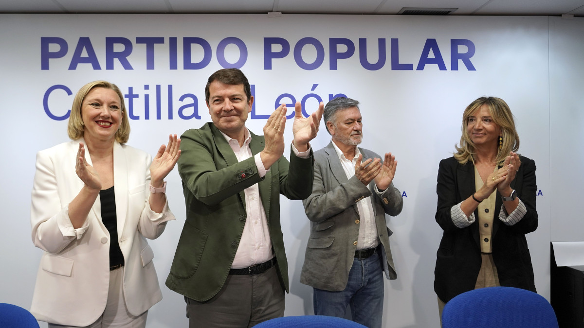 Imagen: ICAL | Rubén Cacho - El presidente del PP de Castilla y León, Alfonso Fernández Mañueco, clausura la Junta Directiva Autonómica del Partido Popular de Castilla y León.