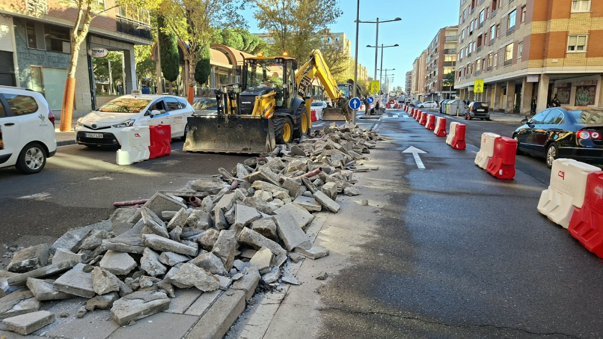 Imagen: Inicio de las obras en el Paseo de los Madroños