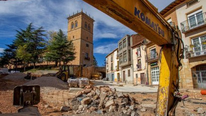 Imagen: Ocho de cada diez empresas encuestadas muestran su disconformidad con las obras. Foto: Heraldo-Diario de Soria. 