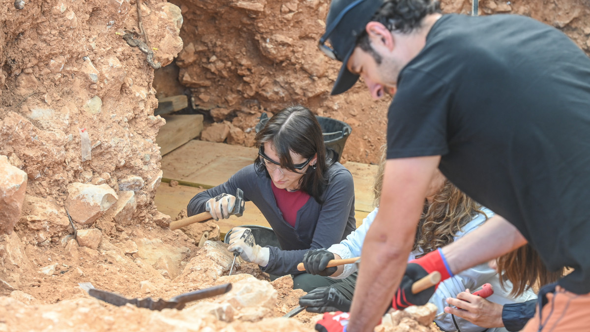 Imagen: ICAL. Trabajos de excavación llevados a cabo en el yacimiento del 'Penal' en Atapuerca (Burgos).