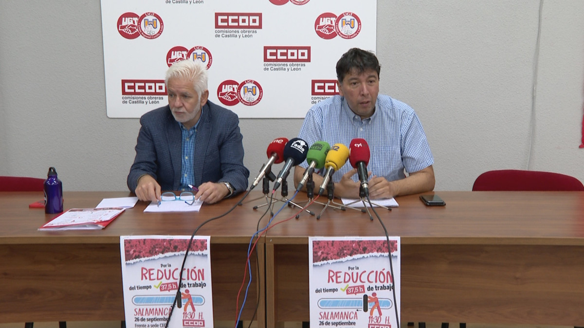 Imagen: Marcelino García y José Antonio Gallego son los Secretarios Generales de UGT y CCOO en Salamanca.
