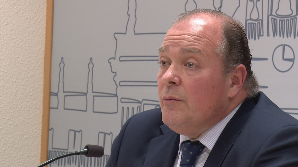 Imagen: Ignacio Rivas durante su comparecencia ante los medios