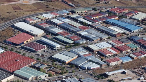 Imagen: Vista aérea del Polígono Industrial de Soria. 