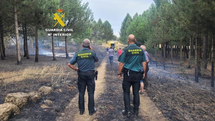 Imagen: Guardia Civil / Investigación de un incendio forestal 