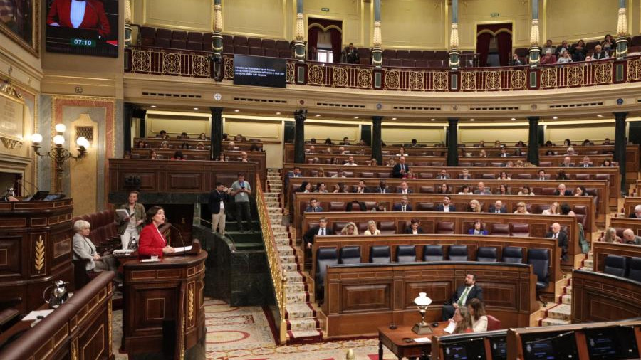 Imagen: Congreso de los Diputados. Imagen de la Cámara Baja durante una sesión de control.