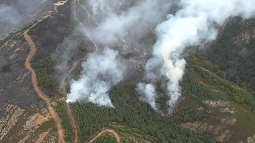 Imagen: Foto de archivo (ICAL). Incendio en Cerezo de Arriba (Segovia)