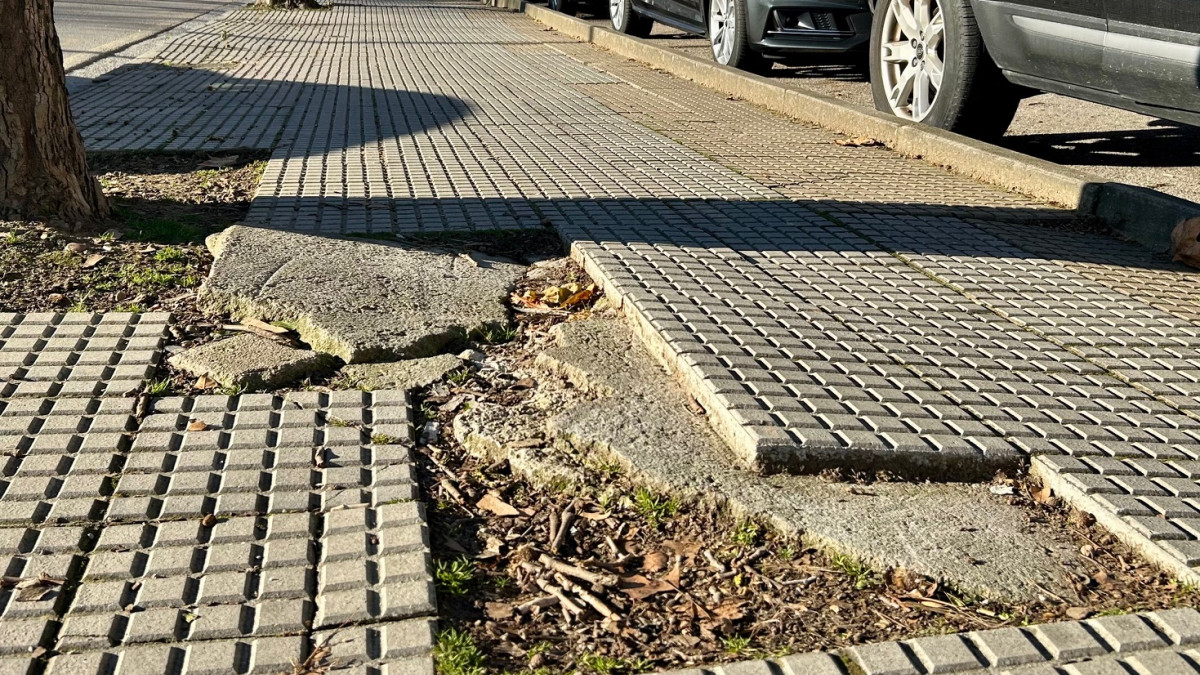 Imagen: El deterioro de las aceras de la avenida del Castillo es evidente