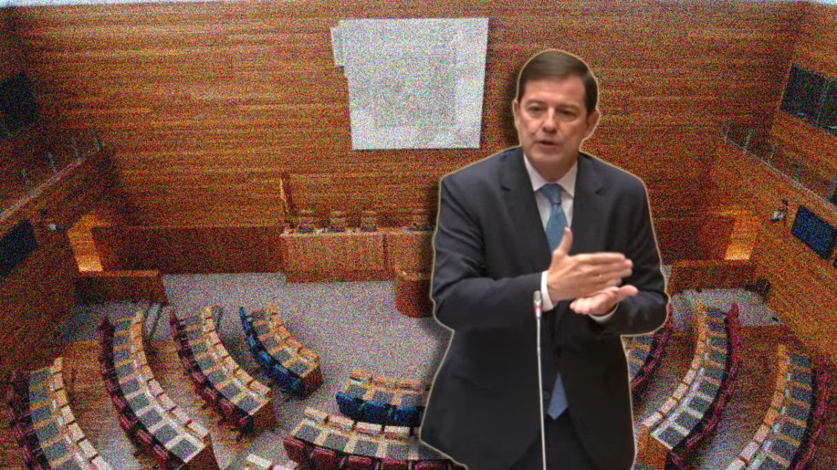 Imagen: Alfonso Fernández Mañueco interviene en el pleno de las Cortes, en un momento de máxima tensión política en Castilla y León.