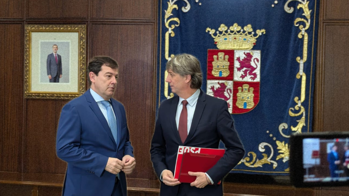 Imagen: Foto de esRadio CyL | Mañueco y Martínez, protagonistas del último choque político por las cuentas autonómicas de 2026.