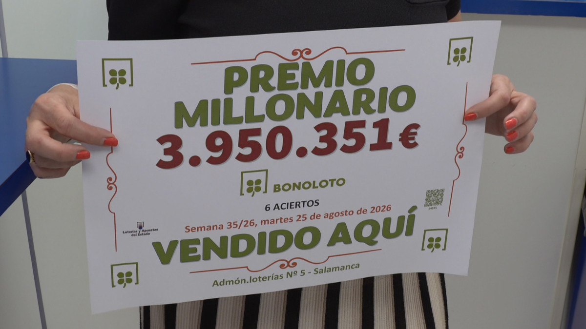 Imagen: La Bonoloto deja un premio de casi cuatro millones de euros en Salamanca