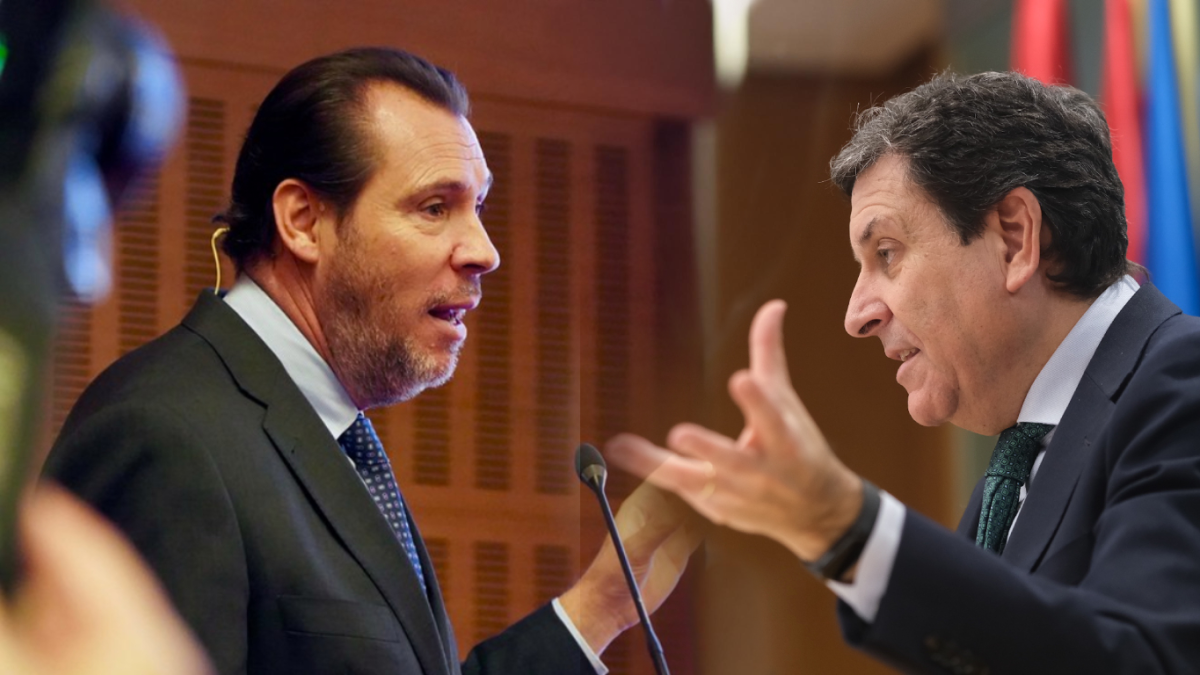 Imagen: Óscar Puente , izquiera. Carlos Fernández Carriedo, Consejero de Hacienda