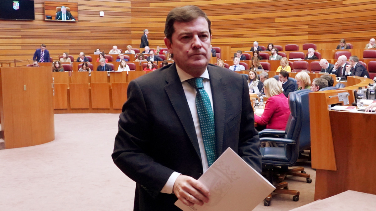 Imagen: Miriam Chacón / ICAL . El presidente de la Junta de Castilla y León Alfonso Fernández Mañueco en el Pleno de las Cortes