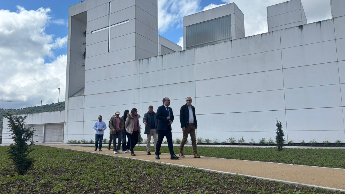 Imagen: Presentación de la nueva zona verde en La Rosaleda