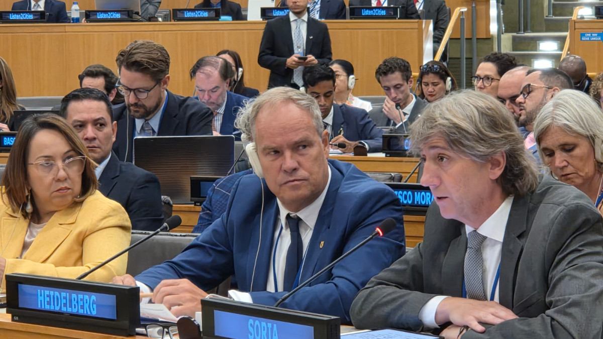 Imagen: Intervención de Carlos Martínez en el foro de alto nivel de la ONU.