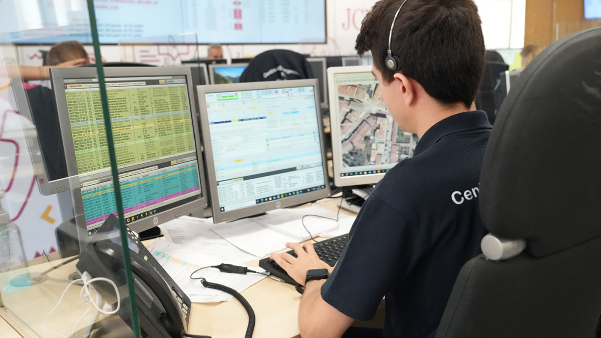 Imagen: Sala de Emergencias del 112 en Castilla y León