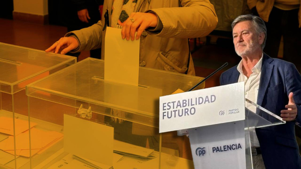 Imagen: El secretario autonómico del PP, Francisco Vázquez, durante su comparecencia ante los medios en Palencia, donde anunció la fecha prevista para las elecciones autonómicas.