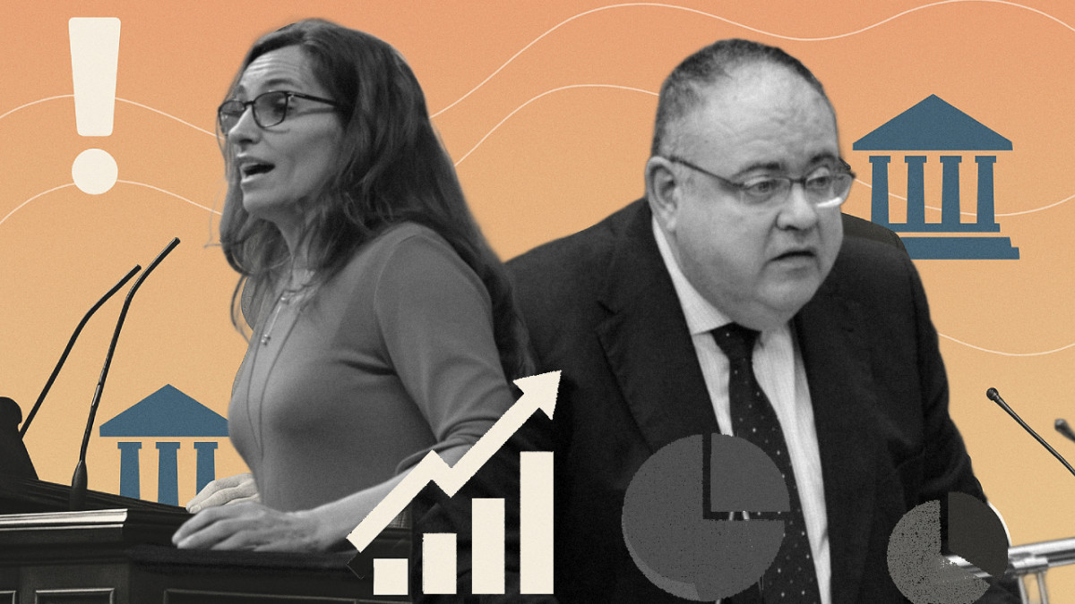 Imagen: Los consejeros de Sanidad del PP se retiran del Consejo Interterritorial, celebrado en Zaragoza, dejando vacías sus sillas como protesta por la gestión del Ministerio de Sanidad.