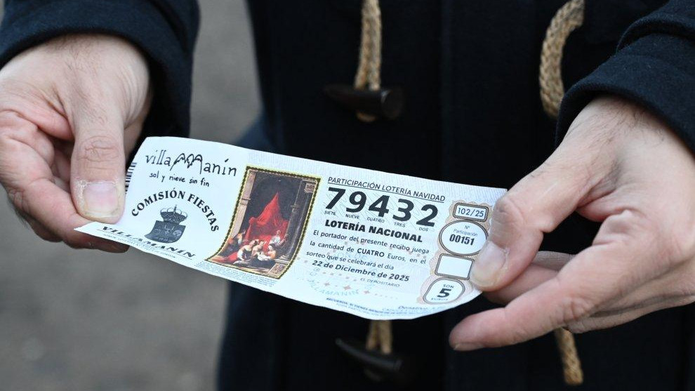 Imagen: Una papeleta premiada con El 'Gordo' de la Lotería de Navidad