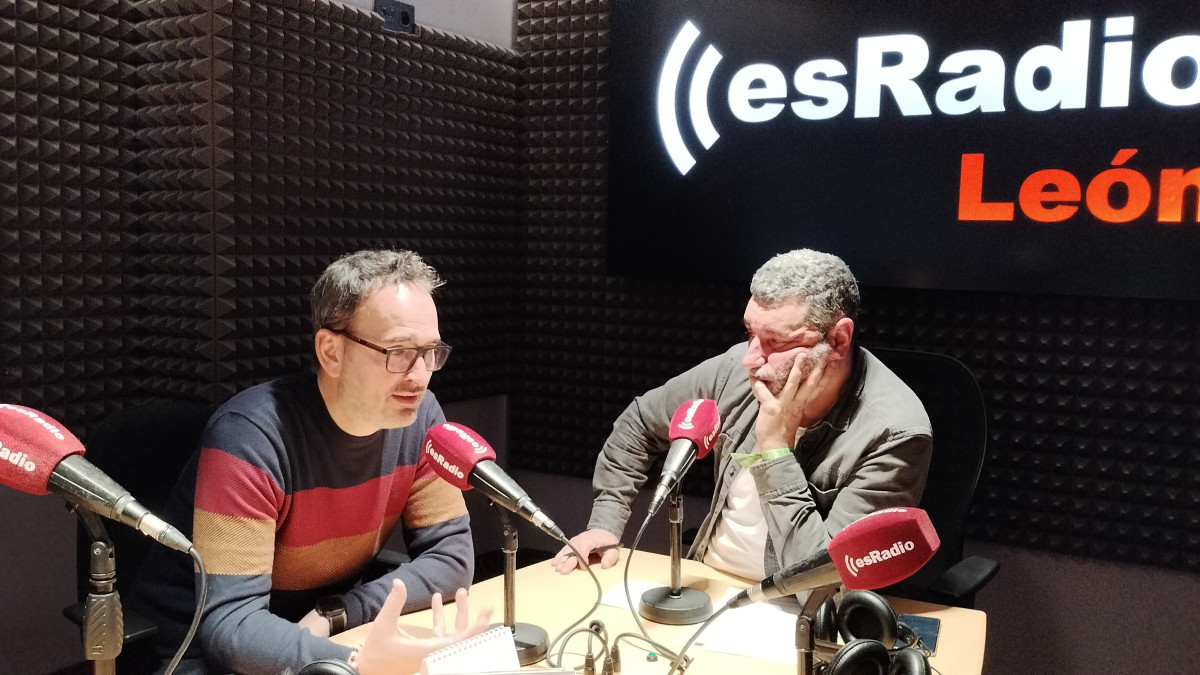 Imagen: Jon Ander Aragón de la Inmobiliaria Burgo Nuevo durante la entrevista en el programa Manos Arriba 