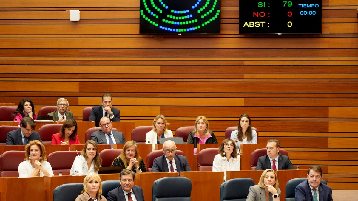 Imagen: ICAL. Primer pleno de las Cortes de Castilla y León tras la ruptura del gobierno PP y VOX.