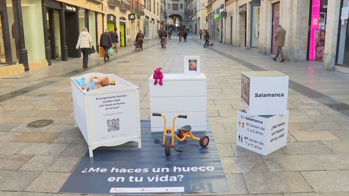 Imagen: Una imagen de la instalación que se ha colocado en la Plaza del Liceo