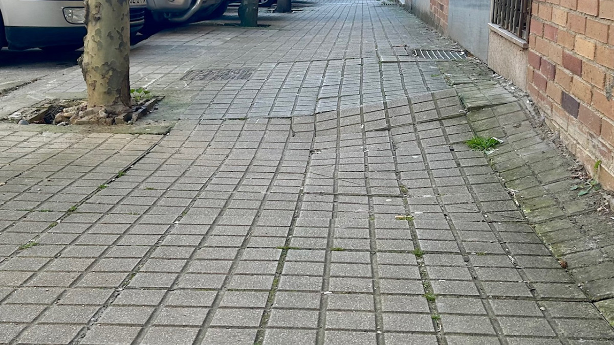 Imagen: Estado de las aceras de la zona a reformar