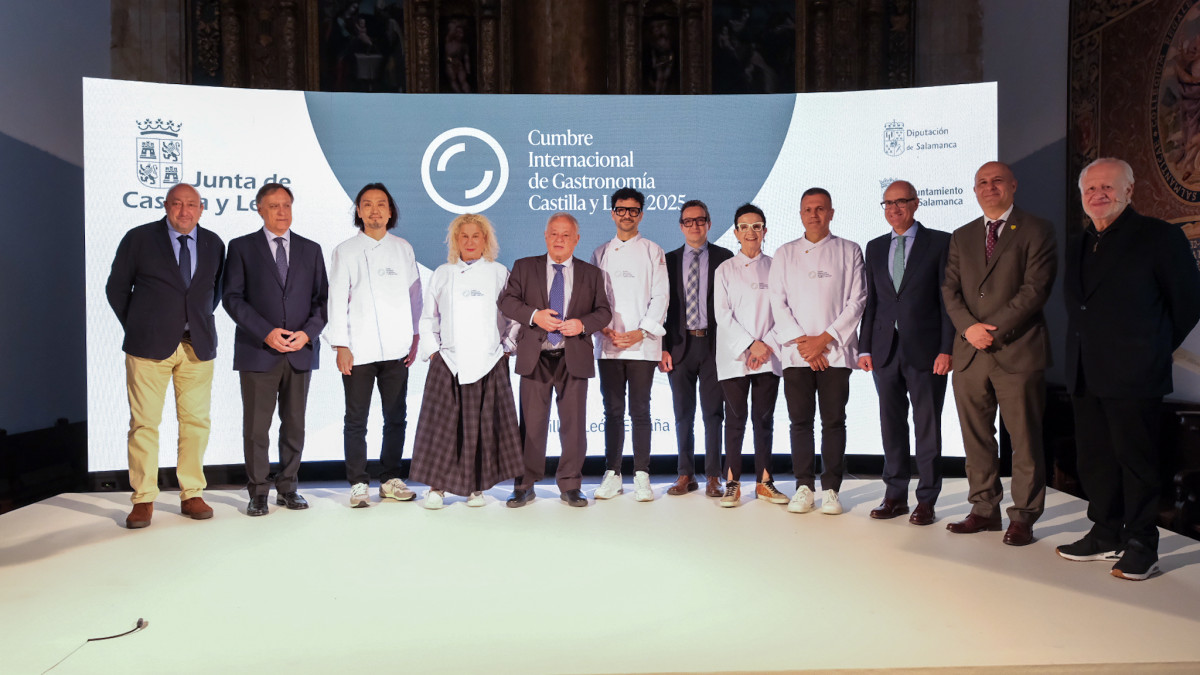 Imagen: Un momento de la presentación de la Cumbre Internacional de Gastronomía de Castilla y León.