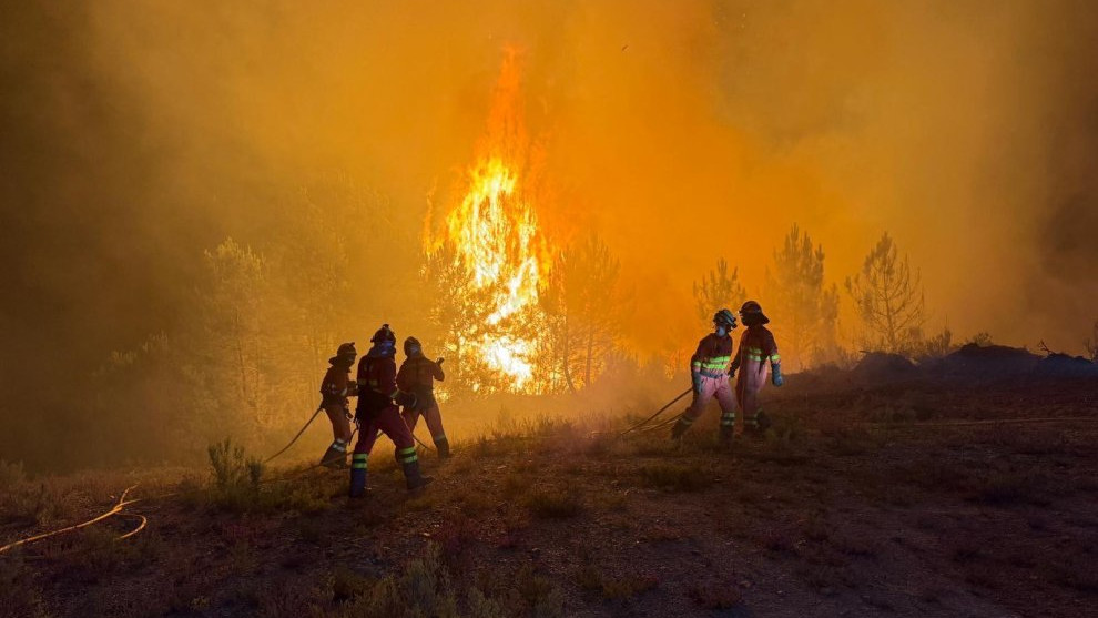 Imagen: La UME trabajando en el incendio de Yeres/Llamas de Cabrera | El Mundo Diario de Castilla y León