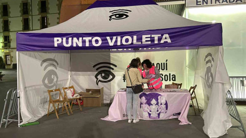 Punto Violeta en la capital soriana, un recurso de información y sensibilización. 