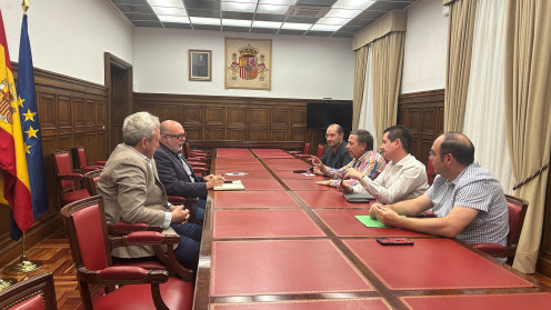 En el encuentro han participado el subdelegado del Gobierno en Soria, Miguel Latorre; el comisario jefe de la Policía Nacional en Soria, Luis Jiménez de Mingo; representantes de la Cámara de Comercio de Soria y de FOES.