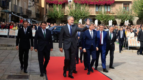 El Rey Felipe VI durante su visita a Soria en septiembre de 2024. 