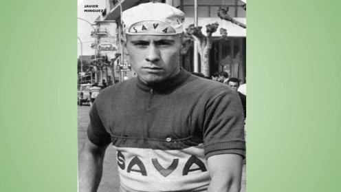 Minguez en su época de ciclista