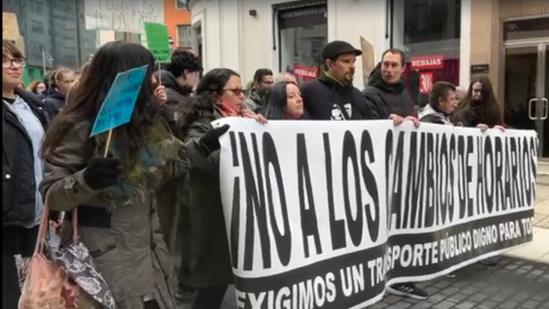 manifestación buses