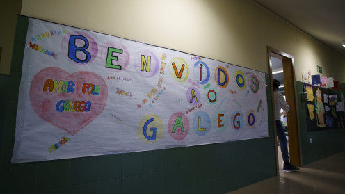 Alumnos en una clase de gallego (Foto: Ical)