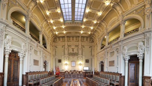 Ayuntamiento de Valladolid. Salón de Plenos del consistorio vallisoletano.