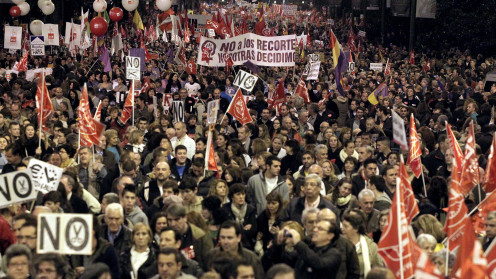 Foto de archivo de la última huelga general en España en el año 2012| Juan Lázaro / ICAL 