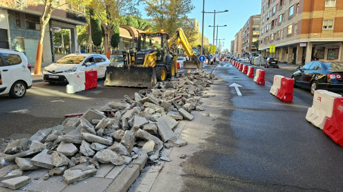 Inicio de las obras en el Paseo de los Madroños