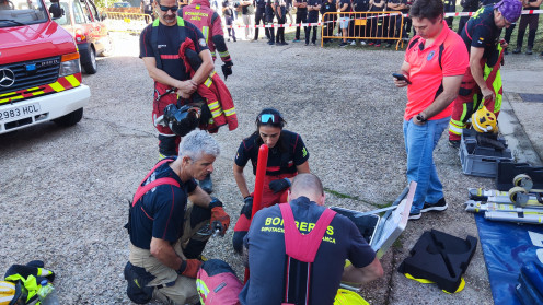Uno de los talleres realizados durante el desarrollo de las Jornadas de Bomberos de Béjar