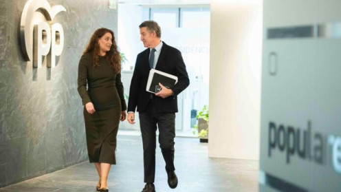 magen de Alberto Núñez Feijóo, líder del PP junto a Ester Muñoz, nombrada portavoz en el Congreso