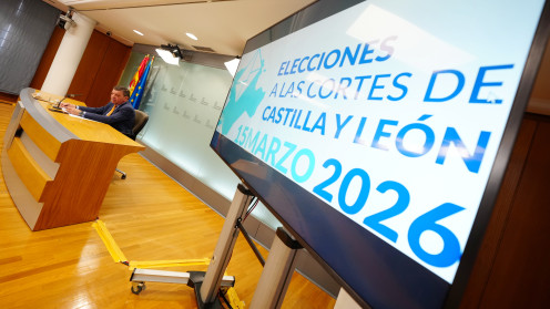 El consejero de la Presidencia, Luis Miguel González Gago, presenta el dispositivo electoral para las elecciones a las Cortes de Castilla y León del 15 de marzo. ICAL | R. Valtero -