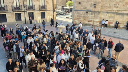 Largas colas en la jornada de intermediación