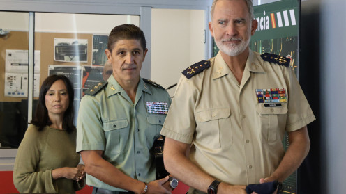 Felipe VI visita la  Cibercomandancia de la Guardia Civil, ubicada en las instalaciones del Instituto Nacional de Ciberseguridad en León / ICAL