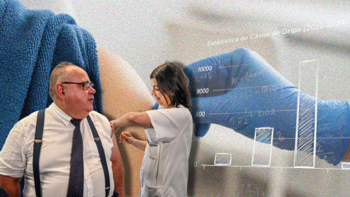 Ricardo Ordoñez - El consejero de Sanidad, Alejandro Vázquez, recibiendo la vacuna de la gripe en el centro de salud José Luis Santamaría de Burgos, en el inicio oficial de la campaña autonómica 2025.