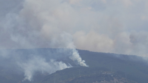 Incendio en el municipio de Congosto (León). Imagen: ICAL